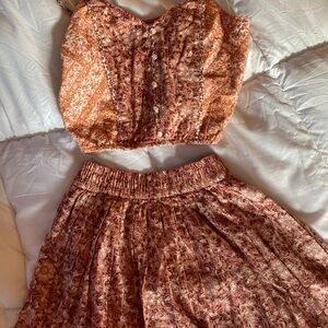 American Eagle 2 piece skirt and tank set